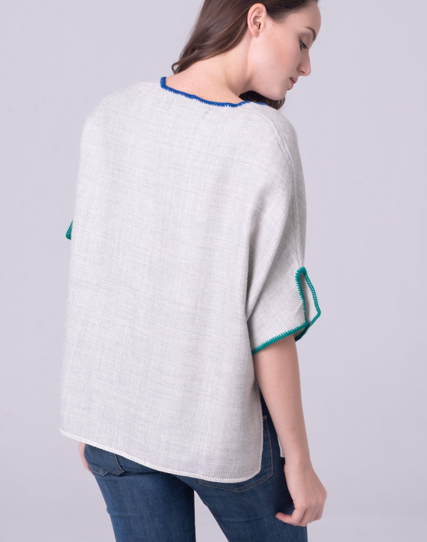 Camiseta manga corta 100% baby alpaca color gris claro - Be ALPACA